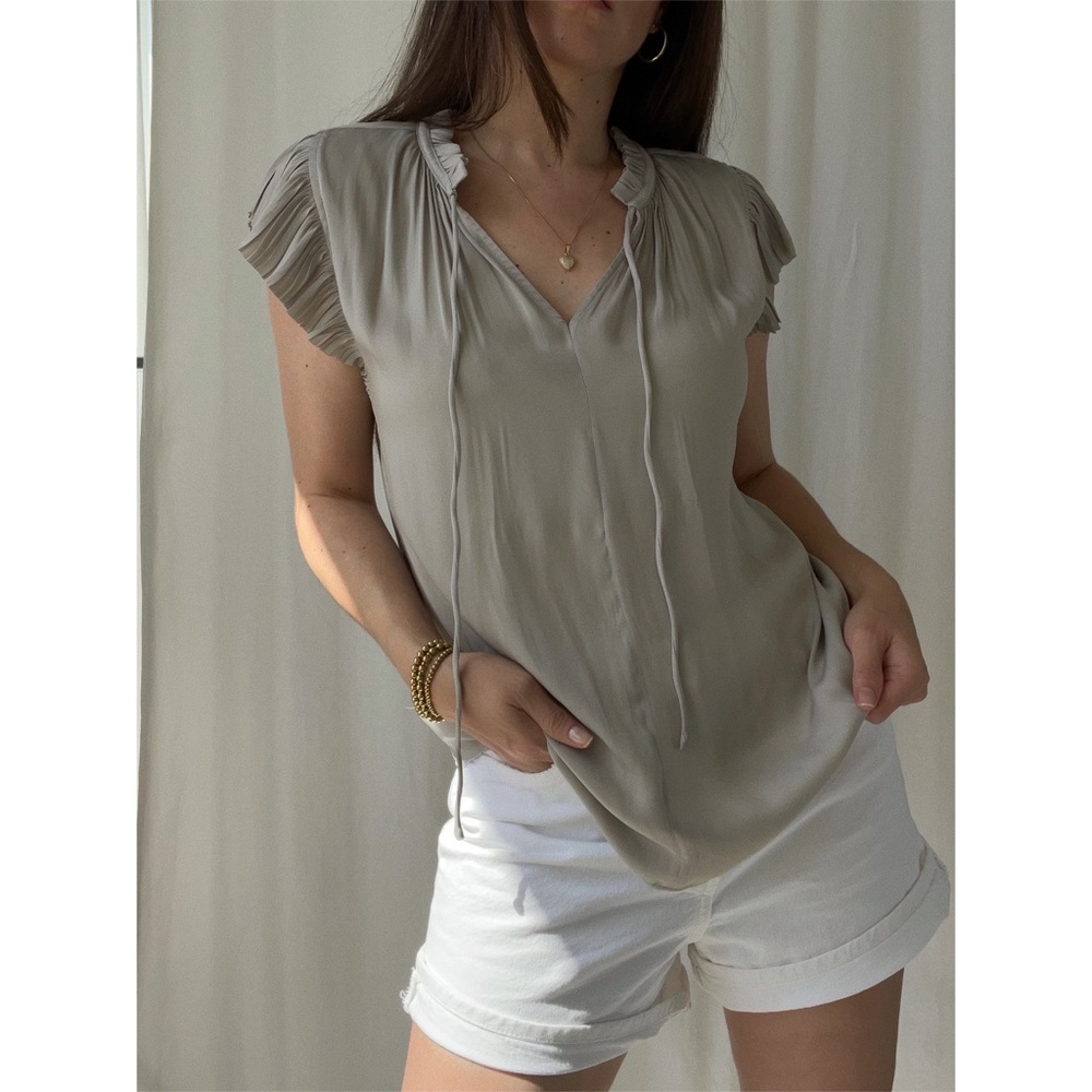 MEGAN BLOUSE — In Warm Gray - Picture 4 of 6